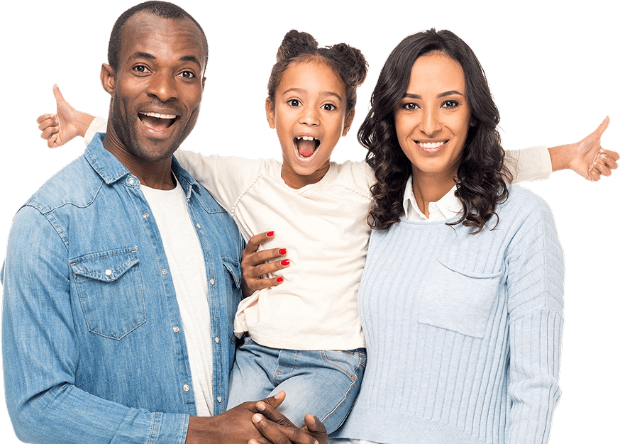 A family enjoying comfort at home